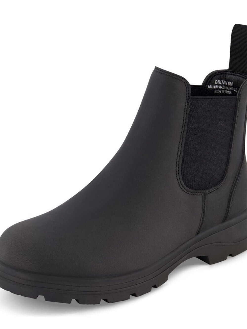 Women's Britain Chelsea Boots, Soft Vegan Leather, Non-Slip Sole, Memory Foam
